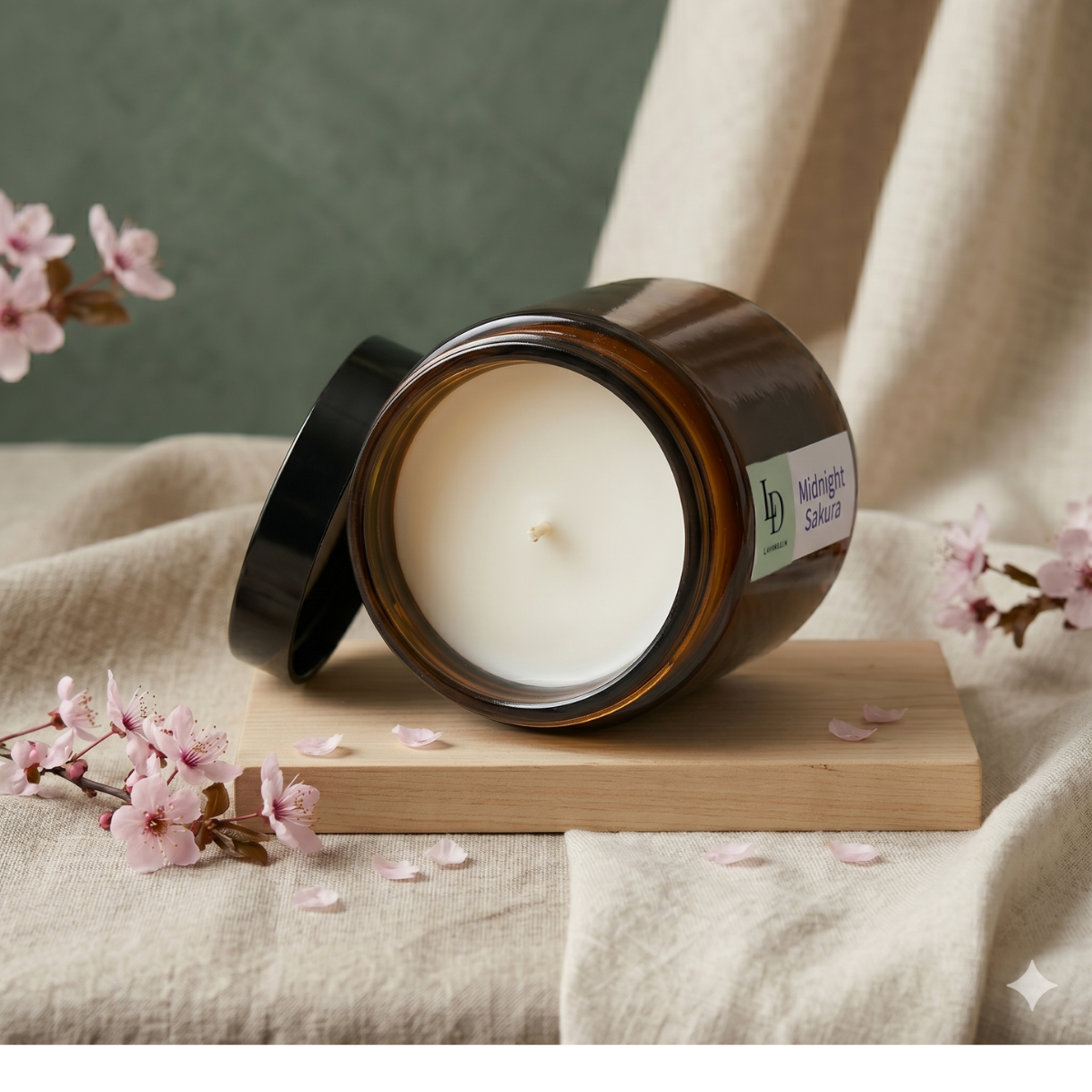 Midnight Sakura - sojová sviečka