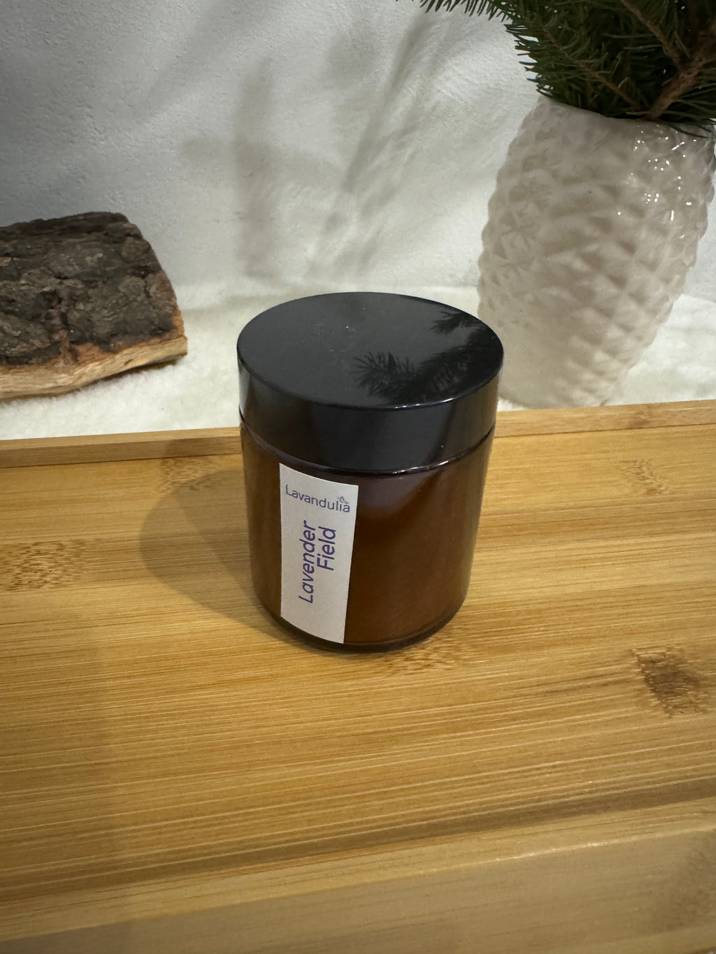 Lavender Summer - natural candle made of 100% beeswax with lavender